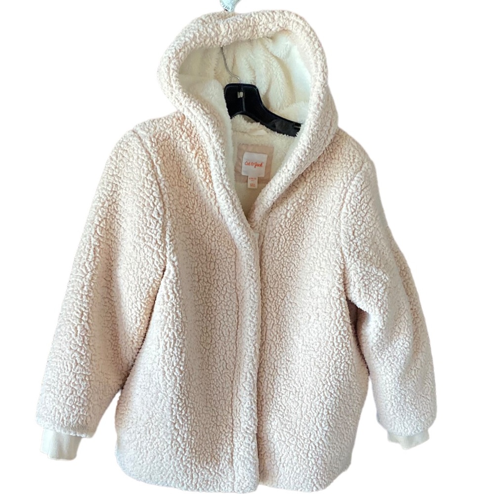 Cat & Jack Size L 10/12 light peach color hoodie Jacket Coat great condition - Picture 3 of 7